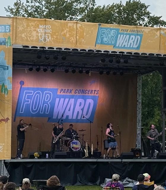 ForWARD Park Concerts stage at Silver Lake Park in Rochester Minnesota