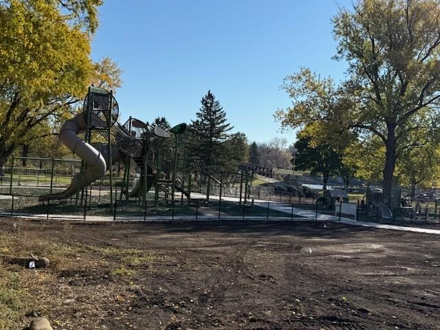 New playground equipment at Silver Lake Park in Rochester Minnesota
